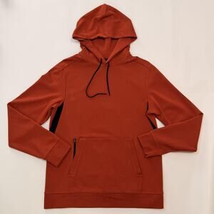 Brady Hoodie Mens Small Orange Pullover Kangaroo Zip Pocket Sweatshirt Peru